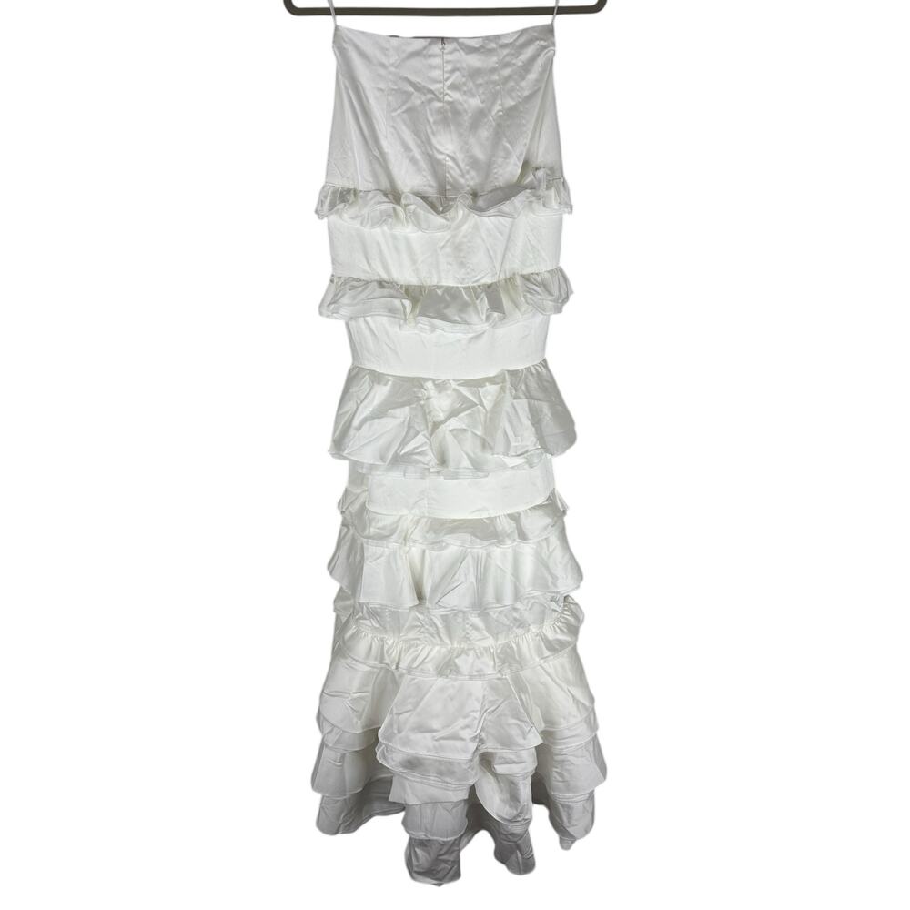 V Chapman Milano Tiered Ruffle Maxi Skirt Bridal Wedding Garden Party Formal 0 - Picture 5 of 10